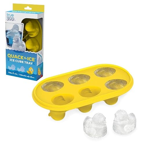 TrueZoo Quack the Ice Duck Ice Cube Tray, Novelty Animal Ice Mold, Large, Makes 6 Ice Cubes, Yellow, Set of 1 - Quack the Ice Duck - Image 1