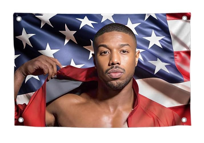 3x5 Feet Michael Tapestry Banner Single Sided Poster Wall Hanging with 4 Grommets - Bedroom Background Decoration Polyester Flag - Movie Star Pictures Canvas Poster Decor Sports Landscape Office Room - Image 1