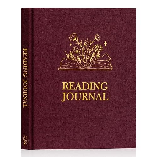 Lanpn Reading Book Journal for Book Lovers Readers, 158 Pages Linen Hardcover Books Tracker Diary with 52 Reviews, 9.3" x 7.7" Reading Log Notebook Bookish Gifts (Pruple) - Image 1