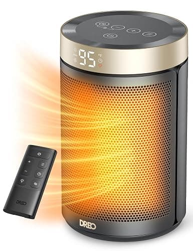 Dreo Space Heater, Portable Electric Heaters for Indoor Use with Thermostat and Remote, 2024 Upgraded, Digital Display, 12H Timer, 5 Mode, 1500W PTC Ceramic Fast Safety Heat for Office Bedroom Home - Image 1