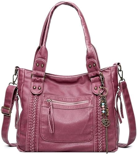 Worldlyda Crossbody Bags for Women Large Tote Soft Leather Purses Washed Y2K Hobo Vintage Handbag Shoulder City Bag - Image 1