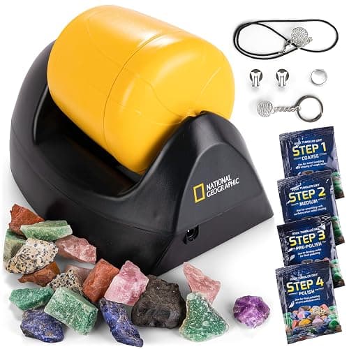 National Geographic Starter Rock Tumbler Kit - Durable Leak-Proof Rock Polisher for Kids - Complete Rock Tumbling Kit - Geology Hobby Science Kit, Rocks & Crystals for Kids (Amazon Exclusive) - Image 1