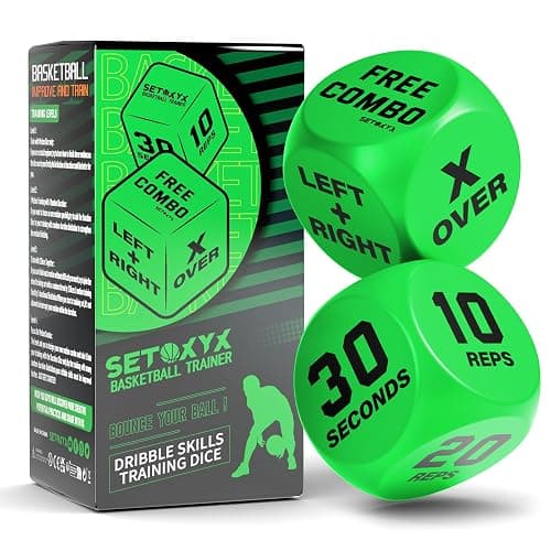 SETOXYX Basketball Dribble Skills Dice Set - Training Equipment - Basketball Gift for Boys.Dribble Skills Training for Beginner from 0 to 1.Kids Party Favors - Image 1