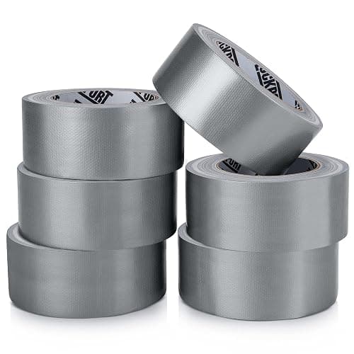 Lockport Silver Duct Tape - 6 Roll Multi Pack - 90 feet x 2 Inch - Strong Duct Tape Heavy Duty - Waterproof - No Residue - Bulk Value - Easy Tear - Industrial Use - DIY Home Repair - Image 1