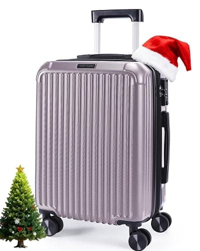 LIGHT FLIGHT Carry On Luggage 22x14x9 Airline Approved, Durable Hard Shell Carry On Suitcases with Wheels, Expandable Hardside Lightweight Travel Luggage with TSA Lock 20 Inch Carry on, Rose Purple - Image 1