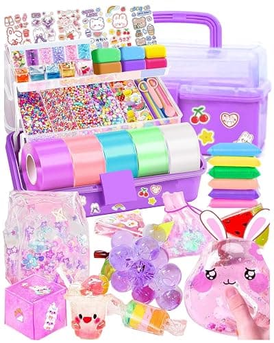 ZiZa Nano Tape Bubble Squishy Maker Kit for Kids,Nano Tape Bubbles, Art Crafts Toys Girl Girls Birthday Gifts, Arts and Crafts for Kids, Toys for 4 5 6 7 8 9 10 Year Old Girl Girls Birthday Gifts - Image 1