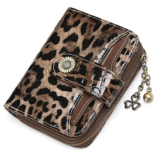 SENDEFN Geldbörse Damen Klein,Geldbeutel Frauen Leder, mit Münzfach Kleines Zipper Brieftasche Kartenhalter mit RFID Blocker - Image 1
