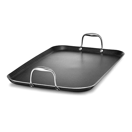 HexClad Hybrid Nonstick Double Burner Griddle, Stay-Cool Handles, Dishwasher-Friendly, Oven-Safe Up to 900°F, Induction Ready, Compatible with All Cooktops - Image 1