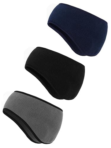BBTO 3 Pcs Fleece Ear Warmers Muffs for Men Women Headband Ear Muffs Winter Covers for Cold Weather Running Cycling Ski - Image 1