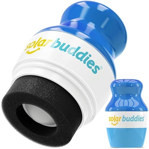 Single Pink Solar Buddies Refillable Roll On Sponge Applicator For Kids, Adults, Families, Travel Size Holds 100ml Travel Friendly for Sunscreen, Suncream and Lotions (Pink) - Green - Image 1