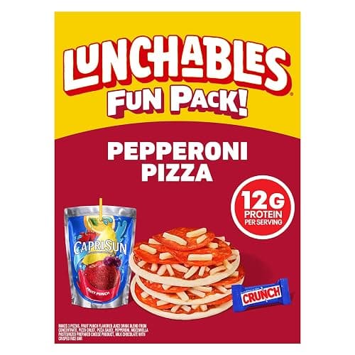 Lunchables Pepperoni Pizza with Capri Sun Fruit Punch and Crunch Bar Fun Pack, 4.7 oz & 6 fl oz Package - Image 1