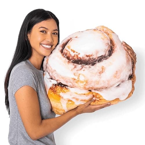 Much Comfort 22" 3D Gooey Cinnamon Bun Throw Pillow - Made with Super Soft & Ultra Premium Fabric - Cute, Comfortable, Plush, Stuffed, Round, Squishy Cushion for Home Decor - Best Funny Gift - Medium - Image 1