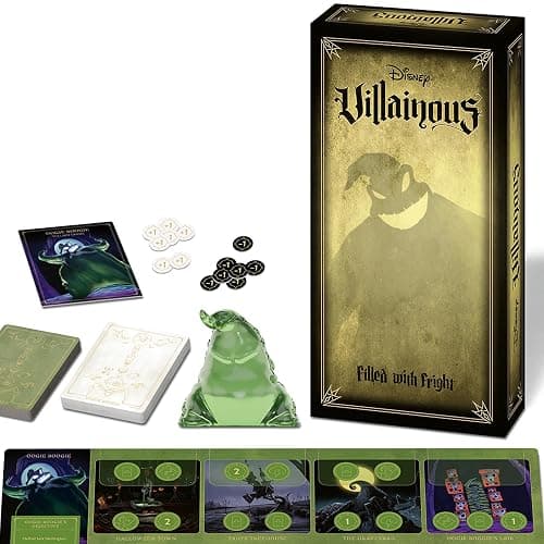 Ravensburger Disney Villainous: Filled with Fright - Strategy Board Game for Age 10 & Up | Newest Expansion | Award-Winning Line | Featuring Oogie Boogie - Image 1