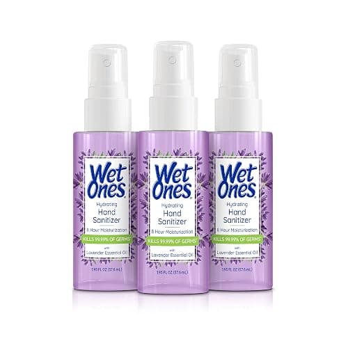 Wet Ones Hydrating Hand Sanitizer Spray Mist | Lavender-Scented Spray Hand Sanitizer Travel Size, 1.95oz (3 Pack) - Image 1