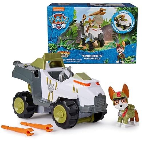PAW Patrol Jungle Pups, Tracker’s Monkey Vehicle, Toy Truck with Collectible Action Figure, Kids Toys for Boys & Girls Ages 3 and Up - Image 1
