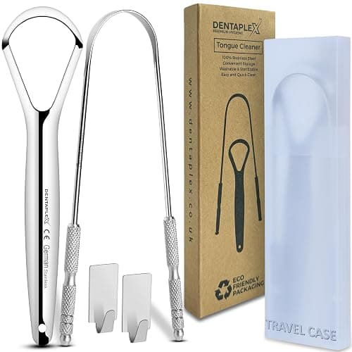 Tongue Scraper Metal Stainless Steel Tongue Scrapers for Adults Restore Fresh Breath Improve Taste and Oral Health with our tongue cleaners suitable for Men & Women Personal Hygiene - Tongue scraper 2 - Image 1