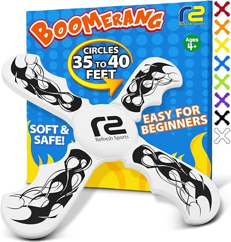 Boomerang for Kids - It Really Does Fly Back - Fun & Easy to Use Toy Gifts for Boys & Girls - Soft Foam Design Allows for Safe Play & Great Beginner Toy Gift Idea Kids Boy Birthday Gift Ideas Stuffers - Image 1