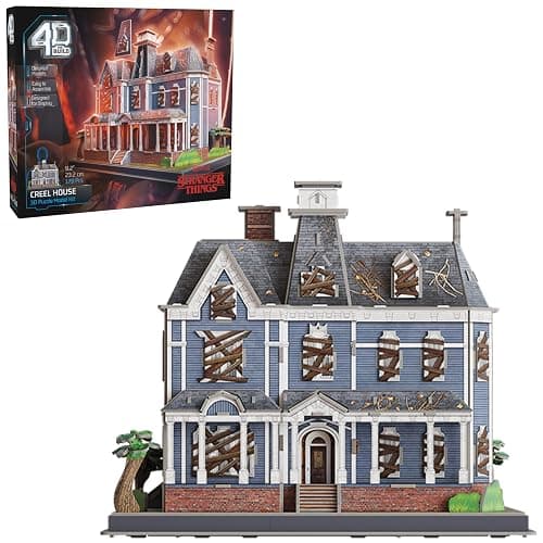 4D Build, Stranger Things Creel House 3D Model Kit with Stand, Stranger Things Collectibles & Desk Decor, Adult Puzzle, Building Toys, 3D Puzzles for Adults & Teens, 179 Pieces, for Ages 12 & Up - Vecna House - Image 1