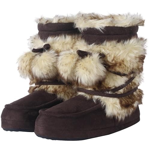 Forfoot Slipper Boots, Cozy Indoor Booties for Women Fluffy Comfortable House Shoes Fuzzy Anti-Slip Boots Winter - Image 1