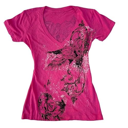 Y2k Grunge Shirt Alt Emo Clothes Women Whimsical Goth Short Sleeve Top Vintage Graphic Tees 2000s Tops Teen Girls - Image 1