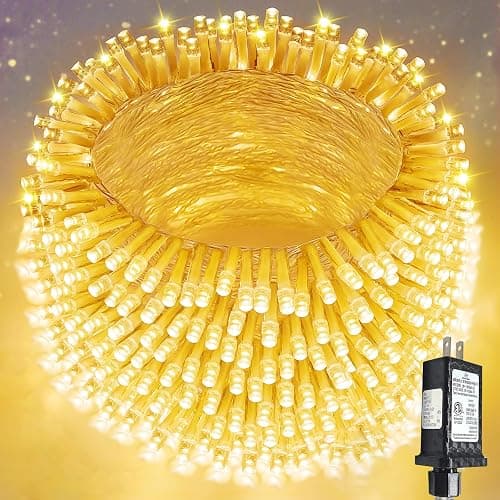 Extra-Long 300LED Christmas Lights Outdoor Indoor, Upgraded Warm White String Lights for Bedroom, Waterproof 13 Modes Plug in Twinkle Fairy String Lights for Home Party Wedding Garden (Warm White) - Image 1
