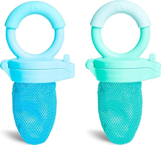 Munchkin Baby Feeder for Fresh Food and Fruit, 2 Pack, Blue/Mint - Image 1