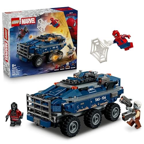 LEGO | Marvel Spider-Man Prison Transport Chase - Superhero Toy w/Armoured Car & 4 Minifigures incl. Tombstone & Tarantula - Gift for 8+ Year Old Boys & Movie Fans - 76349 - Image 1