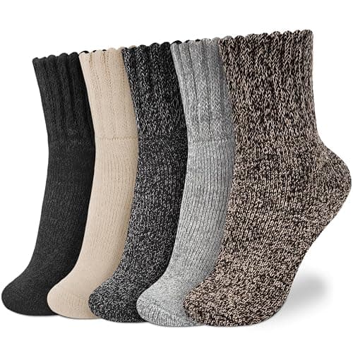 Senker Fashion Boot Socks for Women, Thick Winter Wool Crew Sock Knit Warm Cozy Christmas Stocking Stuffers Gifts - Image 1