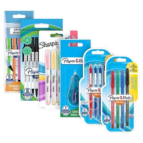 Paper Mate & Sharpie Pens Set | Stationery Supplies | Ballpoint PensHighlightersMechanical Pencils & Correction Tape | Perfect for School & Office | 26 Count - Image 1