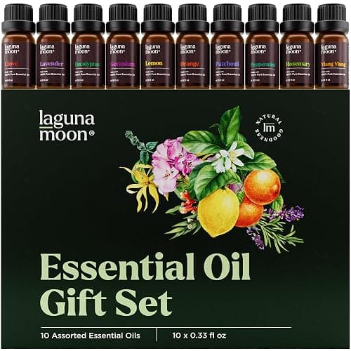 Essential Oils Set - Top 10 Gift Set Blends for Fragrance, Diffusers, Humidifiers, Aromatherapy, Cars & Home Products, Room Sprays, Candle Making, Yoga - Fragrance Oils for Botanical Fresheners Making - Image 1