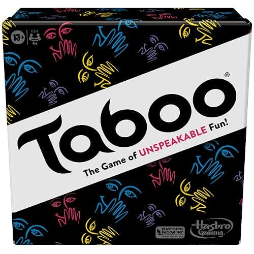 Hasbro Gaming Taboo Classic Game, Party Word Guessing Game for Adults and Teens, Board Game for 4+ Players Ages 13 and Up - Image 1