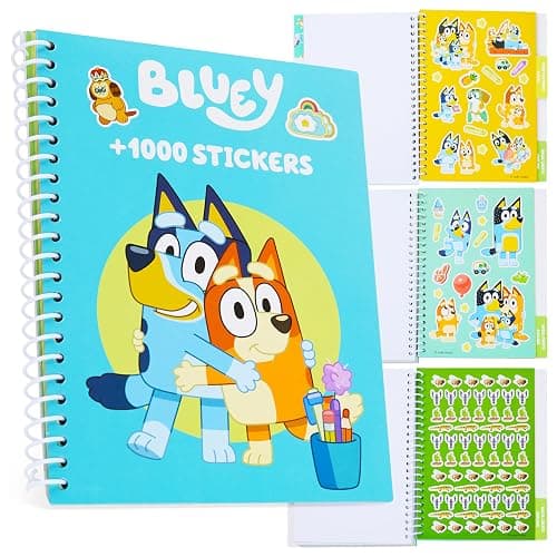 Bluey Sticker Book for Kids with 28 Sticker Sheets Over 1000 Stickers for Scrapbooking Art Activity Set Gifts for Kids - Image 1