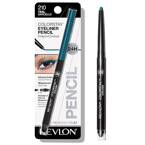 Revlon ColorStay Pencil Waterproof Eyeliner, Smudge-Proof, Eye Makeup with Built-In Sharpener, Packaging May Vary, 210 Teal, 0.01 oz - Image 1