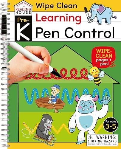 Learning Pen Control (Pre-K Wipe Clean Workbook): Preschool Wipe Off Activity Workbook, Ages 3-5, Letter Tracing, Number and Shape Formation, Learning ... and Handwriting Practice (The Reading House) - Image 1