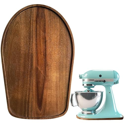 Acacia Wood Mixer Slider Mat for Kitchen Aid 4.5-5 Qt Tilt-Head Stand Mixer Kitchen Appliance Slider Tray Countertop Storage Attachments - Image 1