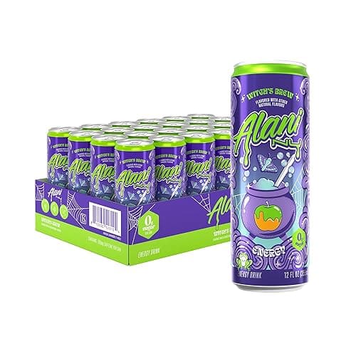 Alani Nu WITCH'S BREW Sugar Free, Low Calorie Energy Drinks, 200mg Caffeine, Antioxidants, Biotin B Vitamins, Zero Sugar, 15 Calories or Less, 12 Fl Oz Cans (24 Pack) - Image 1