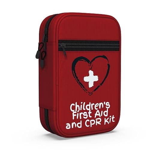 Small, First Aid and CPR Kit for children, toddler, and kids. Large Variety of Bandages to fit your childs injuries. Perfect travel first aid kit, Diaper Bag, Backpack, Car, and More. Quick and Effect - Image 1