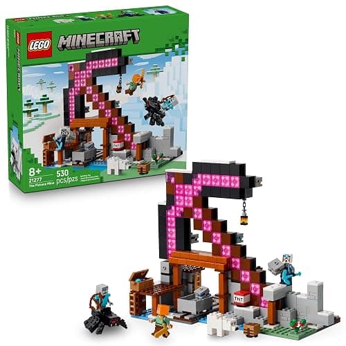 LEGO Minecraft The Pickaxe Mine Kids Toy - Building Set for Boys and Girls - Minecraft Toy for Gaming Fans 8+ - Includes Alex, Miner, and Stray Spider Jockey Minifigure - Birthday Gift Idea - 21277 - Image 1