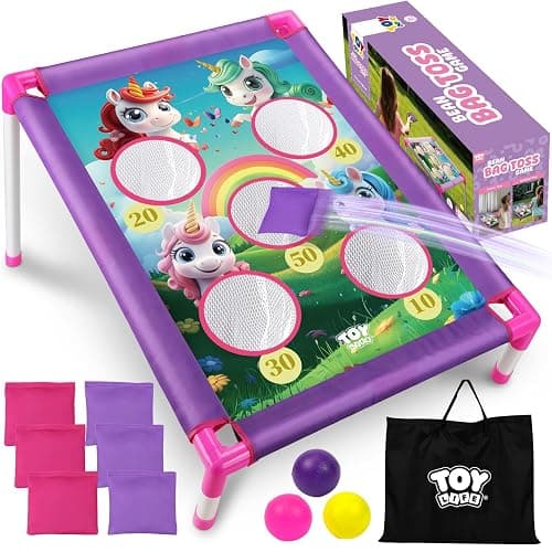 TOY Life Bean Bag Toss Game, Carnival Party Games, Cornhole Set for Kids Outdoor Games, Outside Toys for Kids Ages 4-8, Yard Outdoor Toys for Toddlers 3-5, Gifts for 3 4 5 6 7 Year Old Girls & Boys - Image 1