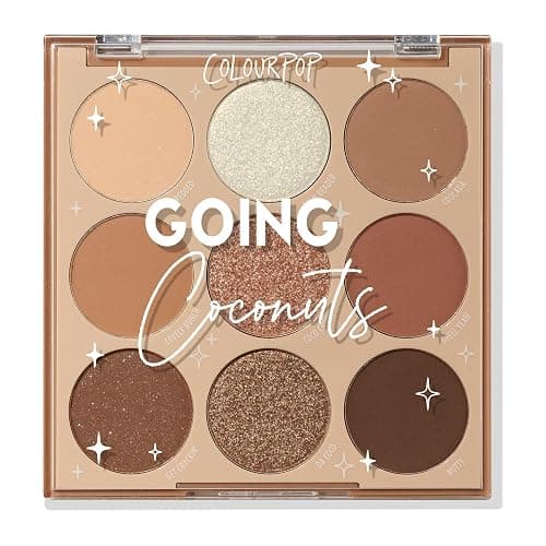 ColourPop Going Coconuts Eyeshadow Palette - Cool-Toned Neutral Eyeshadow Palette with Ultra-Velvety and Silky Finishes - High-Pigment Eye Makeup with a Long-Wearing Formula (0.3 oz) - Image 1