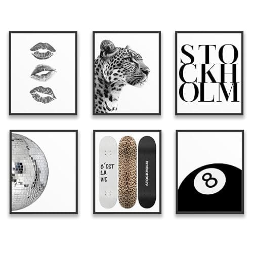 TwoDays Stockholm Style Room Decor for Women, Chic Trendy Wall Art for Living Room Aesthetic, Luxury Fashion Posters for Home Bedroom Apartment Dorm (8" X 10", Set of 6, UNFRAMED) - Image 1