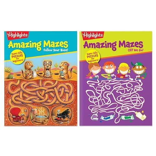 Highlights for Children Amazing Mazes Beginner Maze Books for Kids Ages 3-6, 144 Pages, 2-Pack of Activity Books, Screen Free Fun and Challenging Mazes for Kids - Image 1