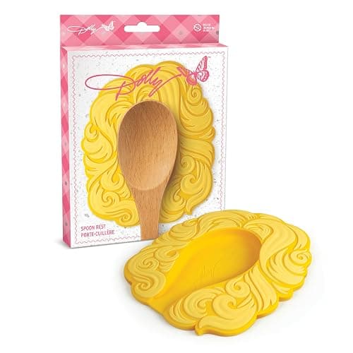 Dolly Parton Iconic Big Hair Spoon Rest, Heat Resistant Silicone Utensil and Spoon Rest for Clean Counters and Fun Kitchens - Image 1