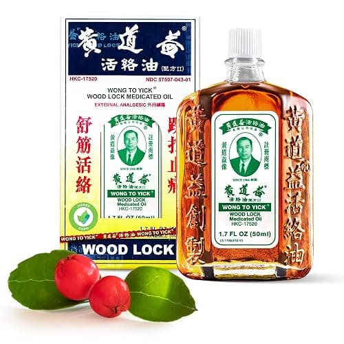 Wong to Yick - Wood Lock Medicated Oil - Herbal Pain Relief for Muscular Aches, Sprains, Shoulder and Back Pain - for Sports Recovery, Soreness - 1.7 Fl Oz - 50 ML (1 Pack) 100% Authentic - Image 1