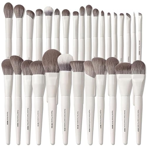 VYNESTRA 30 Pcs Pro Grade Makeup Brushes Set with Dense Ultra Soft Bristle,Elegant Design Luxury Make up Brushes for Foundation,Face Blending Powder, Contour, Bronzer,Highlight, Concealer, Eyeshadow - Image 1