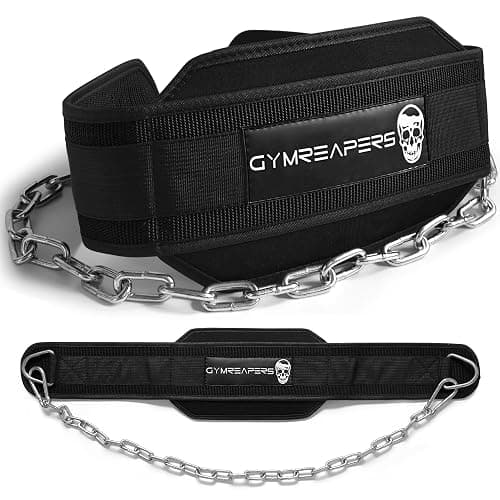 Gymreapers Dip Belt With Chain For Weightlifting, Pull Ups, Dips - Heavy Duty Steel Chain For Added Weight Training - Image 1