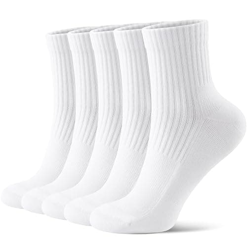 FITRELL Mini Crew Active Ankle Socks – Cushioned Running Thick Athletic Socks with Support for Women and Men 5-6 Pairs - Image 1