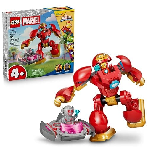 LEGO Marvel Iron Man and His Awesome Friends Ultron vs. Iron Man 11209 | Preschool Building Toys for Boys & Girls, Ages 4+, Marvel Action Figures, Sturdy Build for Pretend Play, 96 pieces, Gift Idea - Image 1