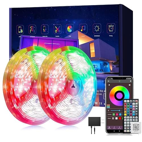 Ledagic Led Lights for Bedroom 250ft (2 Rolls of 125ft) Color Changing RGB Led Strip Lights with 60 Keys Remote and App Control, Music Sync Led Lights for Room Kitchen Party Home Decor - Image 1