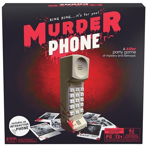 Spin Master Games Murder Phone Social Deduction Party Game | A Game of Betrayal For Families & Adults, Use The Interactive Phone To Save Your Friend, For 4-10 Players, Ages 13 & Up - Image 1
